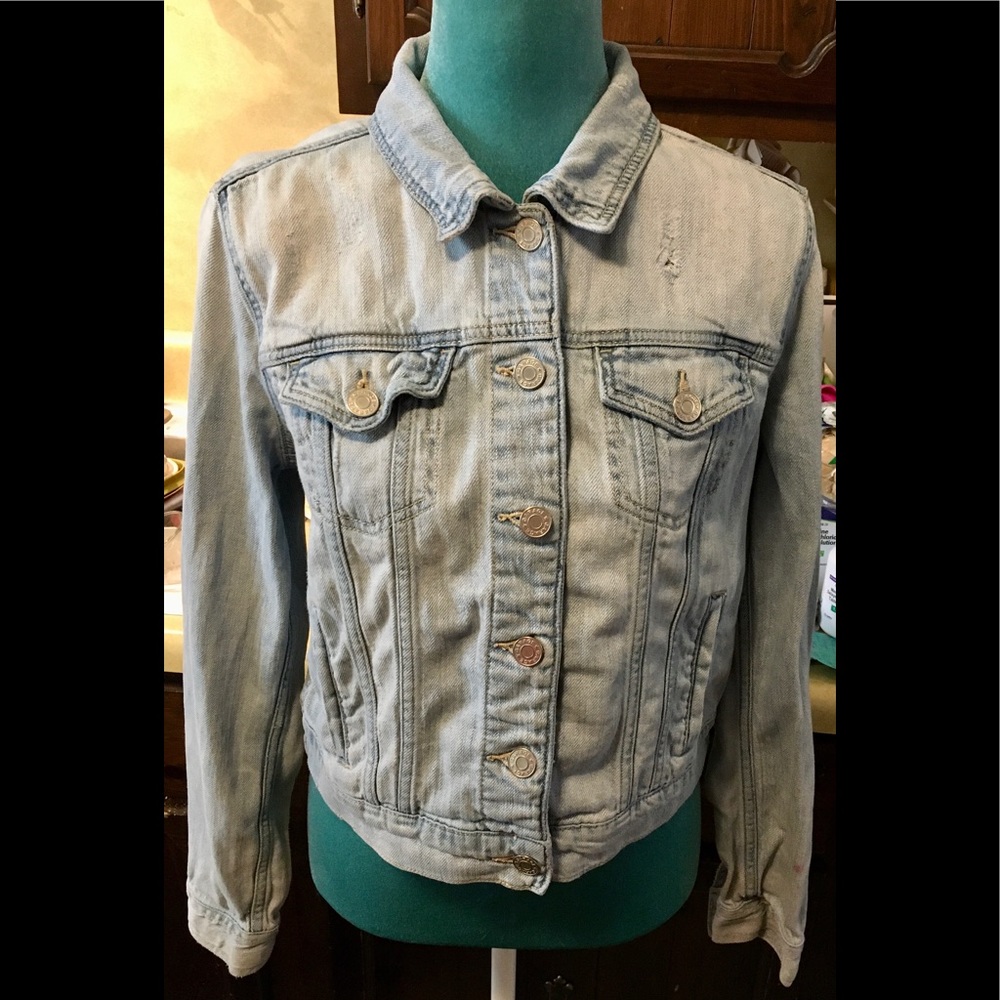 Distressed Garage Classic Denim Jacket